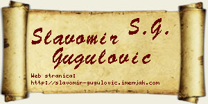 Slavomir Gugulović vizit kartica